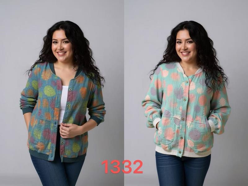 Кофта Шаолинь (XL-5XL) AT1332 blue (деми)