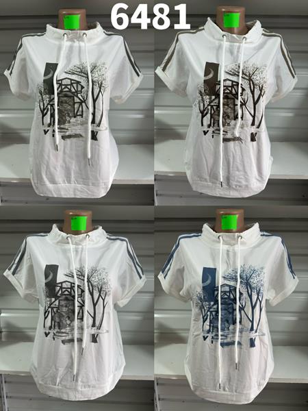 Футболка Gertie (48-58) 6481 white-khaki (лето)