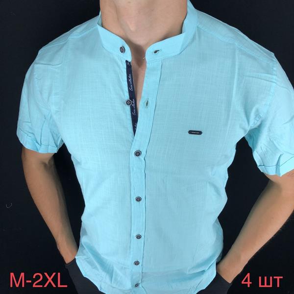 Рубашка Надийка (M-2XL) ND291 l.blue (лето)