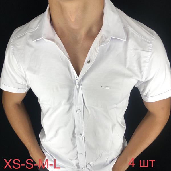 Рубашка Надийка (XS-L) ND302 white (лето)