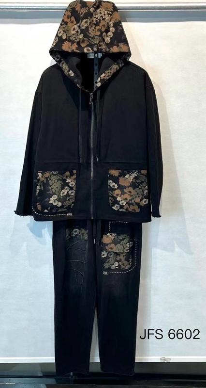 Костюм спорт Immei (2XL-5XL) JFS6602 black (деми)