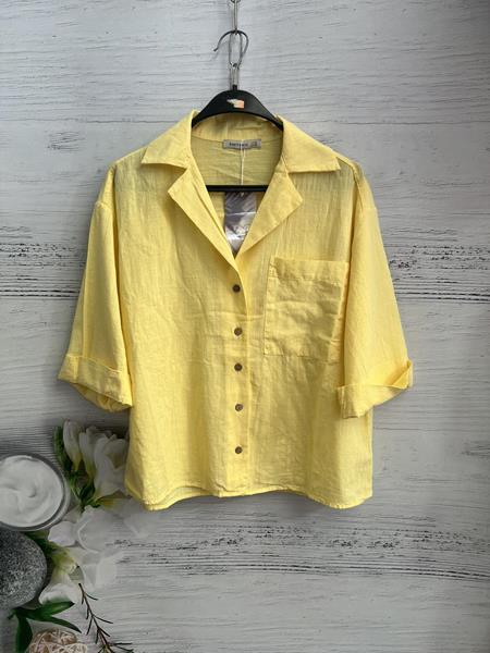 Рубашка New Season (S-L) 8556 yellow (лето)