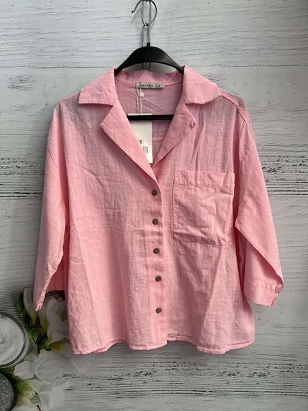 Рубашка New Season (S-L) 8557 pink (лето)