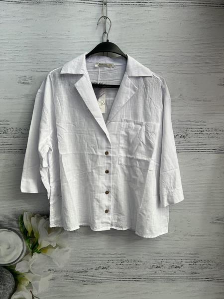 Рубашка New Season (S-L) 8558 white (лето)