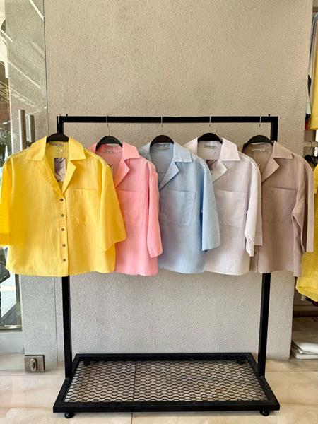Рубашка New Season (S-L) 8560 beige (лето)