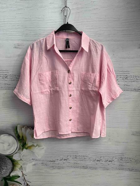 Рубашка New Season (S-XL) 8565 pink (лето)