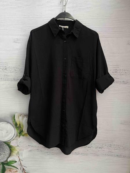 Рубашка New Season (S-L) 8581 black (деми)