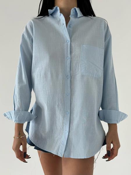 Рубашка New Season (S-L) 8584 l.blue (деми)