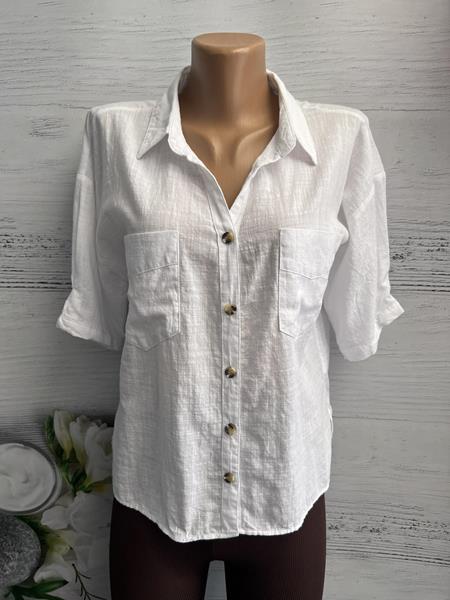 Рубашка New Season (S-XL) 8590 white (лето)