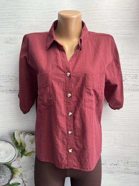 Рубашка New Season (S-XL) 8592 wine (лето)