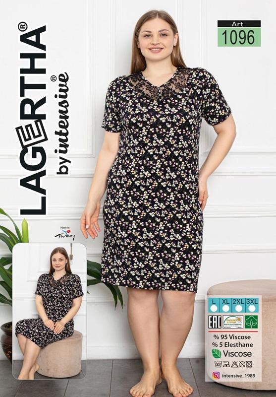 Платье Cotpark (L-3XL) 1096 black (лето)