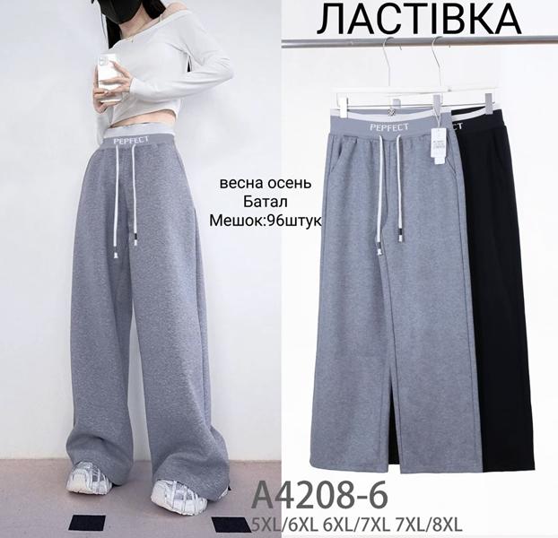 Штаны спорт Redoor (5XL-8XL) A4208-6 black (деми)