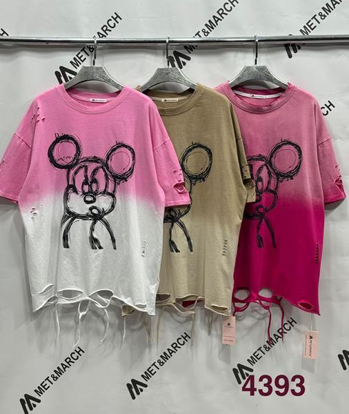 Футболка Met&March (one size) 4393 pink-white (лето)