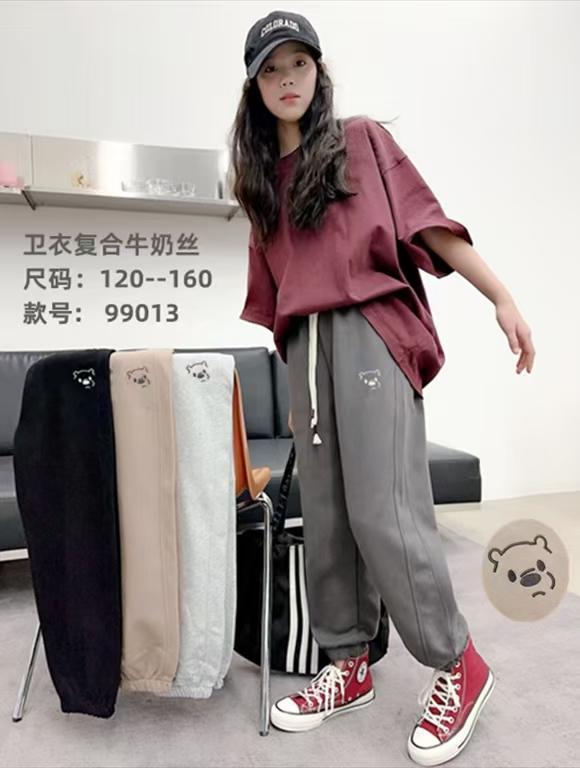 Штаны спорт ChicWear (120-160) 99013 d.grey (деми)