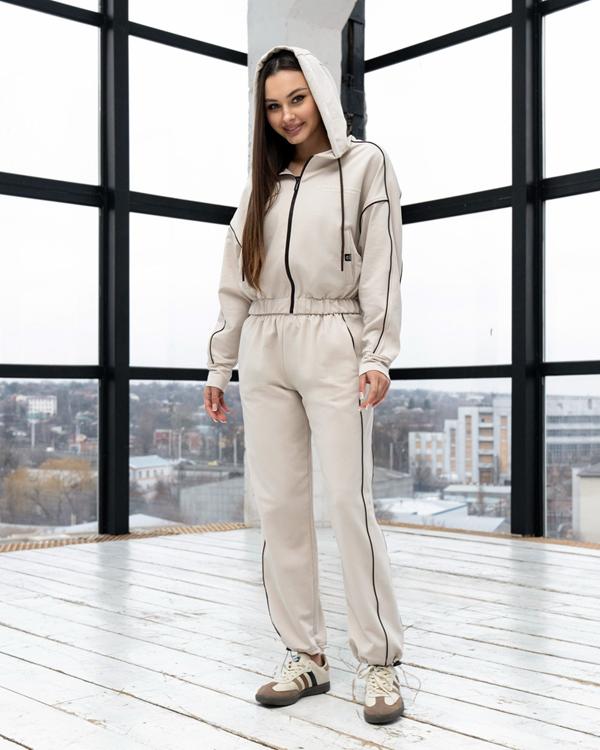 Костюм спорт AZNA (XS-L) Д117 beige (деми)