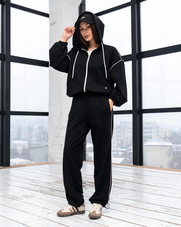 Костюм спорт AZNA (S-XL) Д120 black (деми)