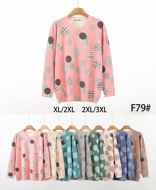 Свитер KissMe (XL-3XL) F79 mix (деми)