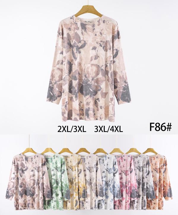 Свитер KissMe (2XL-4XL) F86 mix (деми)