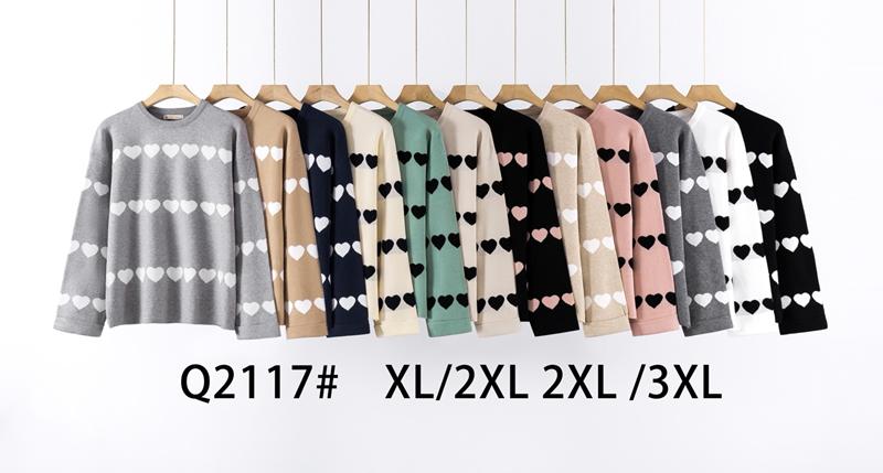 Свитер KissMe (XL-3XL) Q2117 mix (деми)