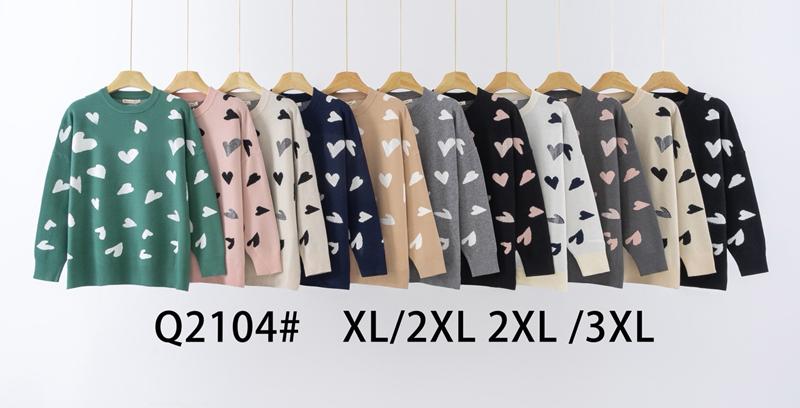 Свитер KissMe (XL-3XL) Q2104 mix (деми)
