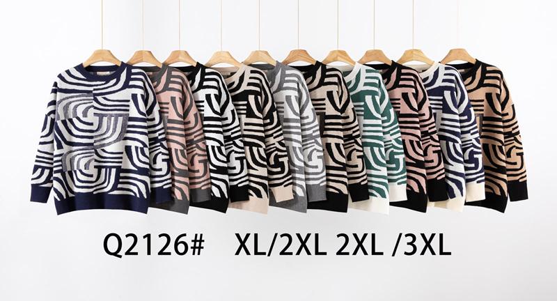 Свитер KissMe (XL-3XL) Q2126 mix (деми)