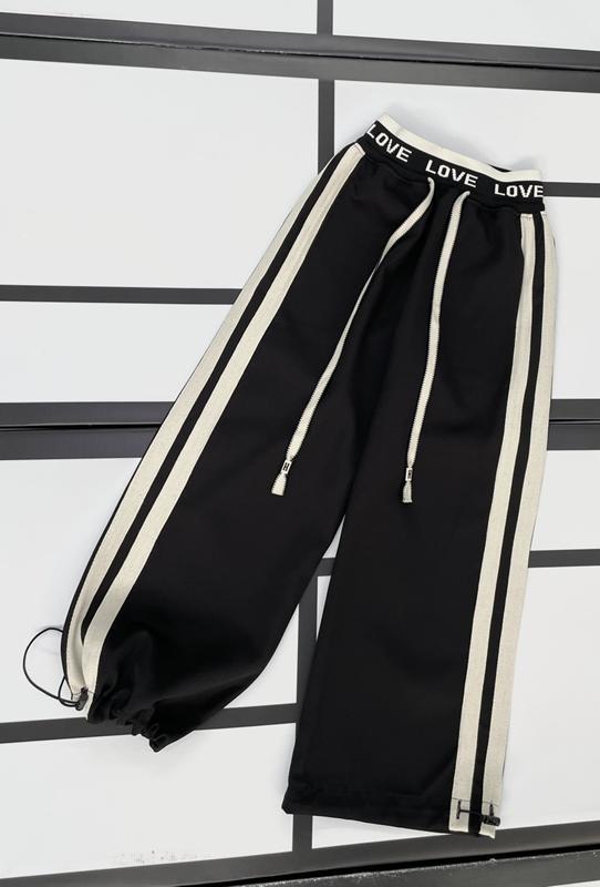 Штаны спорт Kosmy (128-152) 408 black-beige (деми)