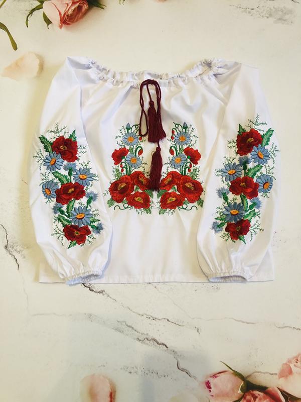 Вышиванка Moda school (104-122) M61 white (деми)