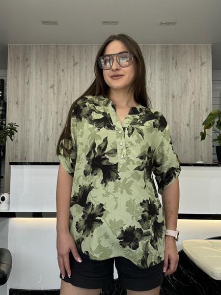 Рубашка JJF (2XL-5XL) 1100 green (лето)