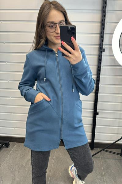 Кардиган JJF (M-3XL) 27010 blue (деми)