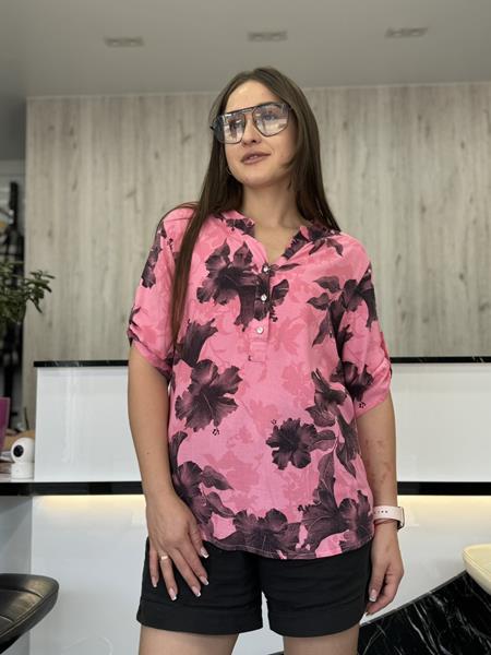 Рубашка JJF (XL-4XL) 965 pink (лето)