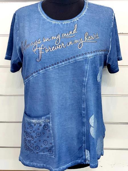 Футболка Julia (46-50) JL104 blue (лето)