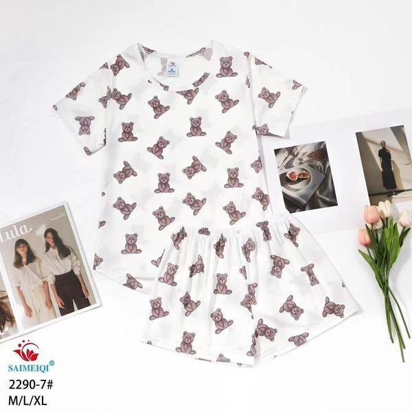 Пижама Saimeiqi (M-XL) 2290-7 white (лето)