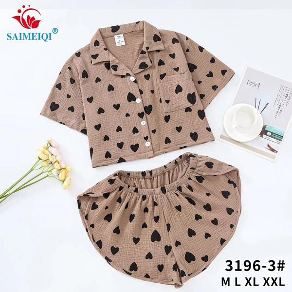 Пижама Saimeiqi (M-2XL) 3196-3 brown (лето)