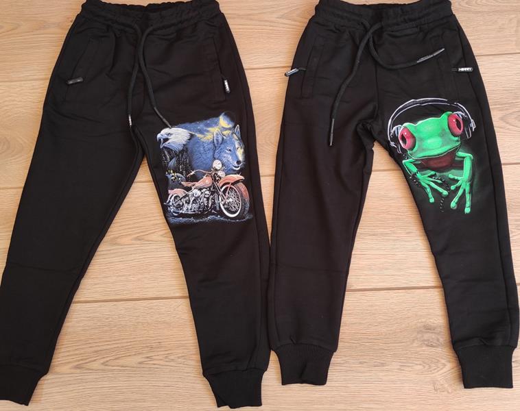 Штаны спорт Emir kids (110-134) 182 black-green (деми)