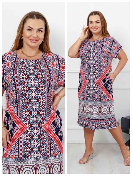 Платье Dra Gon (L-3XL) DG31 navy (лето)