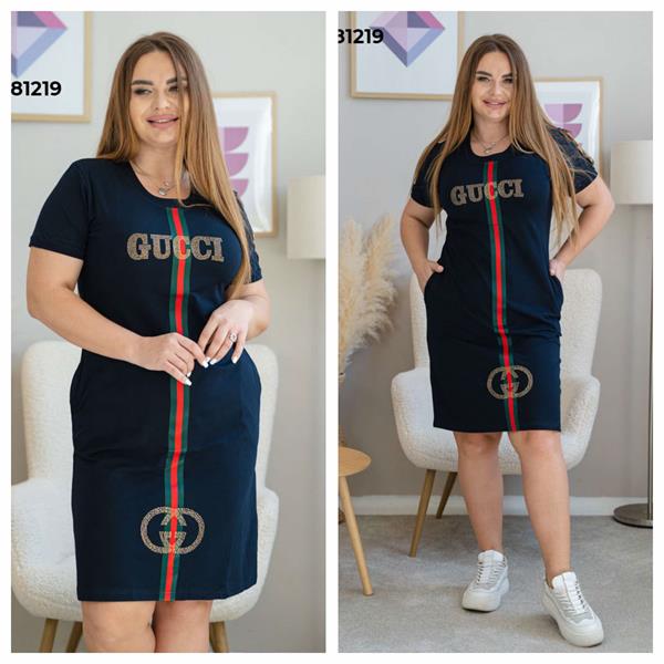 Платье Dra Gon (M-3XL) 81219 navy (лето)