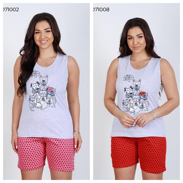 Пижама Dra Gon (S-XL) 071008 red (лето)