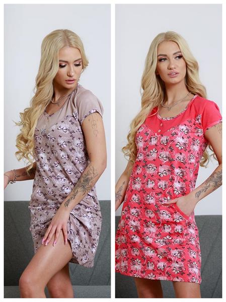 Платье Dra Gon (S-XL) DG54 coral (лето)