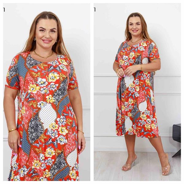 Платье Dra Gon (XL-4XL) 15121 red (лето)