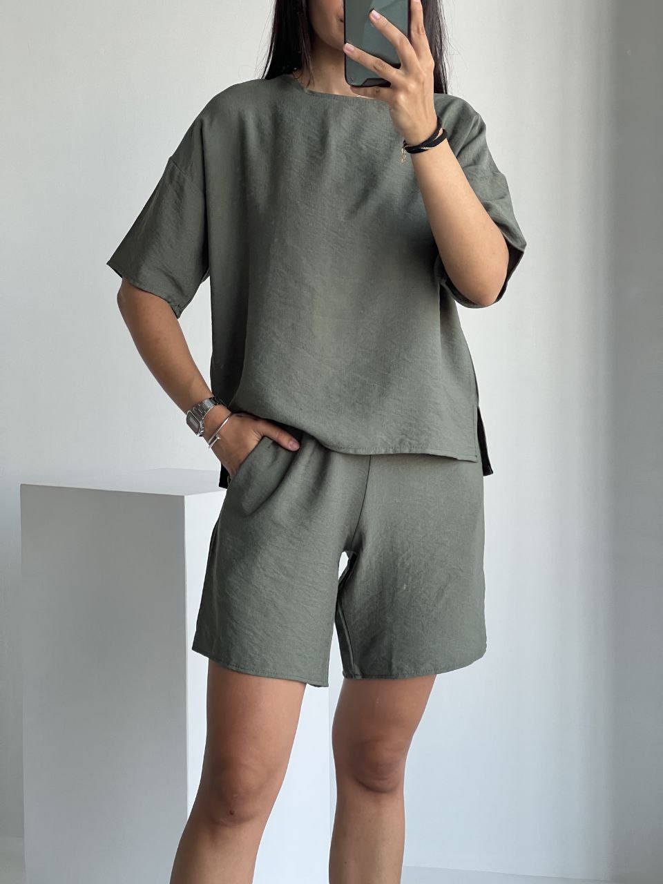 Костюм Modnulya (42-52) 002 khaki (лето)