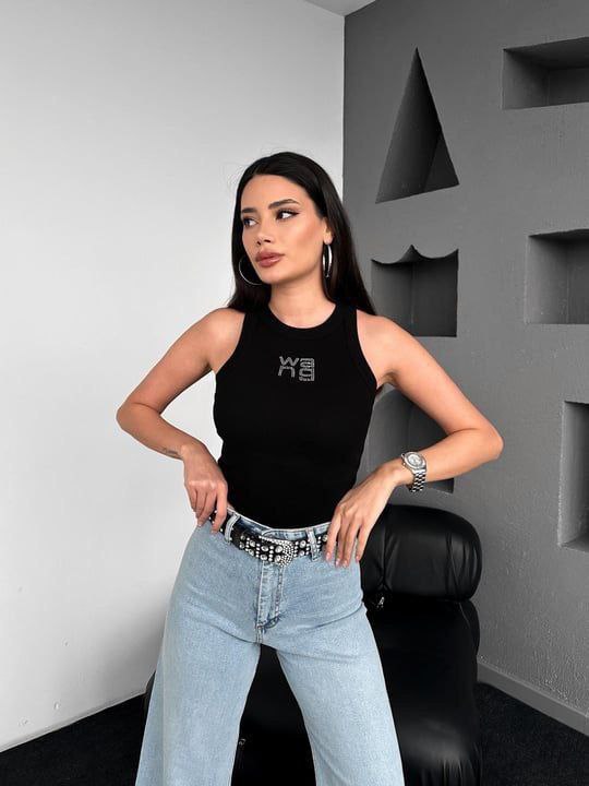 Майка Modnulya (S-L) 3230 black (лето)