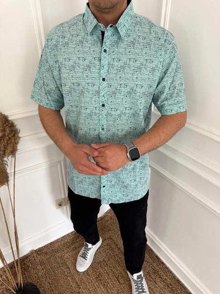 Рубашка Nik (3XL-6XL) 56406 mint (лето)