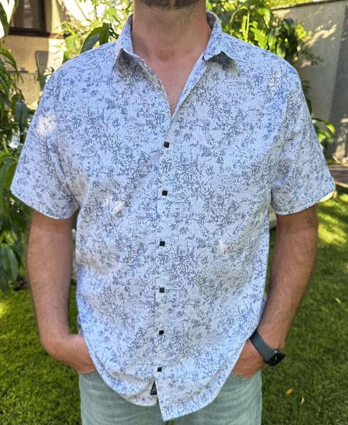 Рубашка Nik (3XL-6XL) 56407 l.blue (лето)