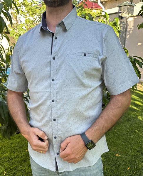 Рубашка Nik (3XL-6XL) 56410 grey (лето)
