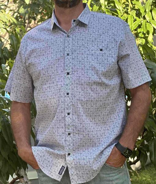 Рубашка Nik (3XL-6XL) 56413 grey (лето)