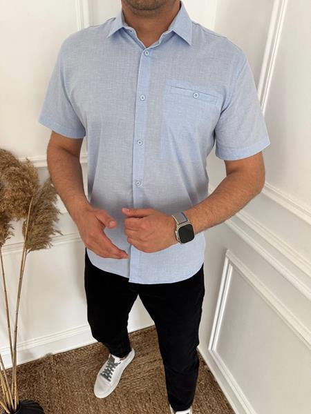 Рубашка Nik (M-2XL) 56423 l.blue (лето)