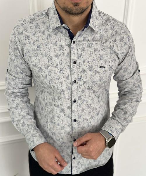 Рубашка Nik (M-3XL) 56425 grey (деми)