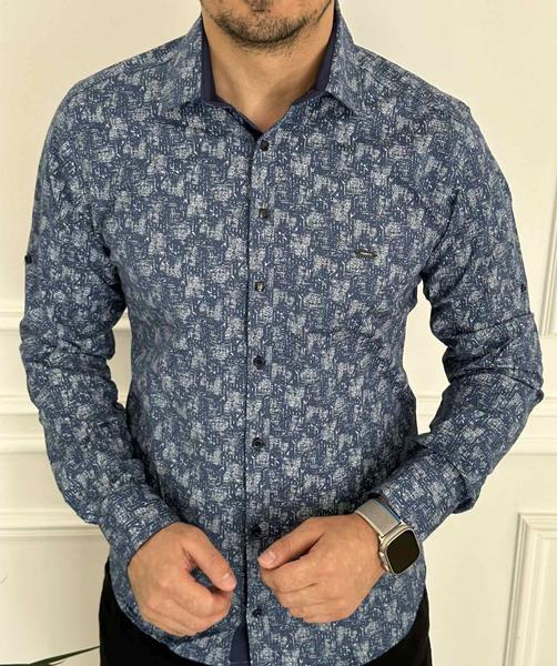 Рубашка Nik (M-3XL) 56431 navy (деми)