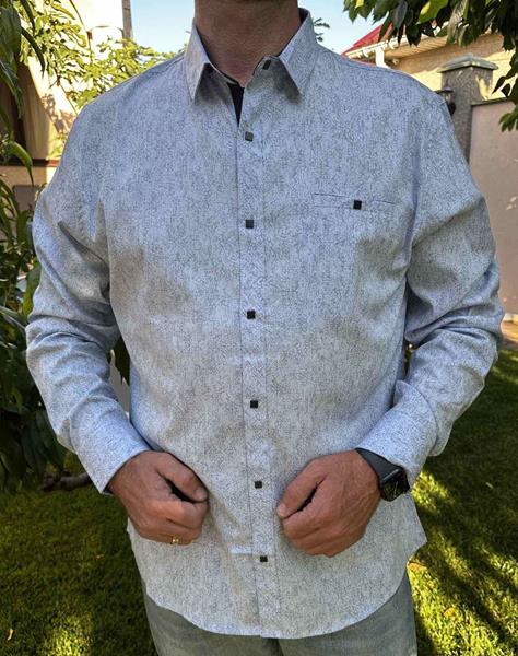 Рубашка Nik (3XL-6XL) 56443 grey (деми)