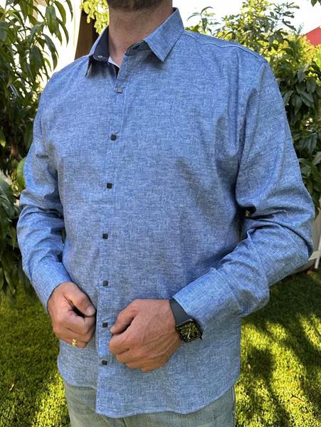 Рубашка Nik (3XL-6XL) 56444 l.blue (деми)